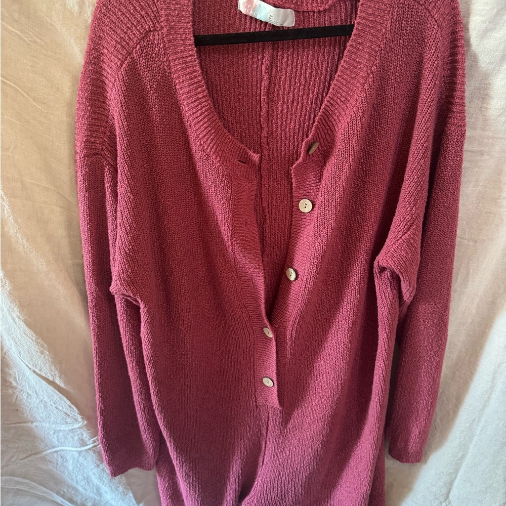 Free People Pink Knit buttoned shorts romper size closet